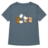 How S'mores Are Made Women's V-Neck Tee