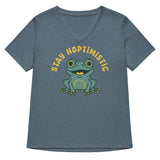 Stay Hoptimistic Women's V-Neck Tee