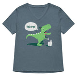 Tea Rex Women's V-Neck Tee