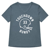 Touchdown Bundy Women's V-Neck Tee