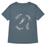 Raccoons In Space Women's V-Neck Tee