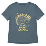 The Stab Rabbit Is My Spirit Animal Women's V-Neck Tee