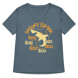 Spooky Shark Women's V-Neck Tee