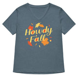Howdy F'all Women's V-Neck Tee