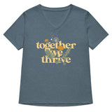 Together We Thrive Women's V-Neck Tee
