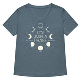 It's Just A Phase Women's V-Neck Tee
