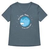 It's Okay Pluto Women's V-Neck Tee