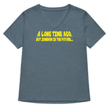 A Long Time Ago, But Somehow In The Future Women's V-Neck Tee