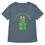 Feed Me Seymour Women's V-Neck Tee