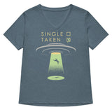 Single Taken UFO Women's V-Neck Tee