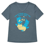 The Kittens Have The Phone Box Women's V-Neck Tee