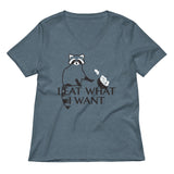I Eat What I Want Women's V-Neck Tee