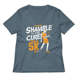 Shamble To The Cure Zombie 5K Women's V-Neck Tee