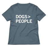 Dogs>People Women's V-Neck Tee