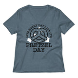 Live Every Day Like It's Pretzel Day Women's V-Neck Tee