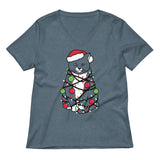 Meowy Christmas Women's V-Neck Tee
