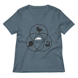 Platypus Venn Diagram Women's V-Neck Tee