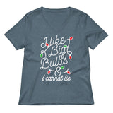 I Like Big Bulbs & I Cannot Lie Women's V-Neck Tee