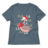 Fla La La Lamingo Women's V-Neck Tee