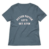Pitter Patter Let's Get At'er Women's V-Neck Tee
