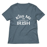 Kiss Me I'm Pretending To Be Irish Women's V-Neck Tee