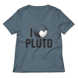 I Heart Pluto Women's V-Neck Tee