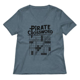 Pirate Crossword Women's V-Neck Tee