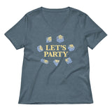 Let's Party Dice Women's V-Neck Tee