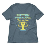 Button Mashing Champion Women's V-Neck Tee