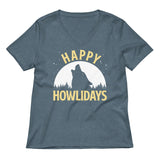 Happy Howlidays Women's V-Neck Tee