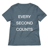 Every Second Counts Women's V-Neck Tee