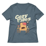 Cozy Vibes Women's V-Neck Tee