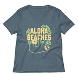 Aloha Beaches Women's V-Neck Tee