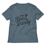 Just Fine And Dandy Women's V-Neck Tee