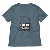 Feed Me Women's V-Neck Tee