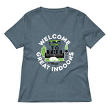 Welcome To The Great Indoors Women's V-Neck Tee