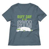 Ruff Day At The Gym Women's V-Neck Tee