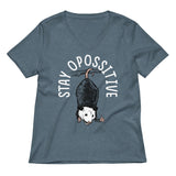 Stay Opossitive Women's V-Neck Tee