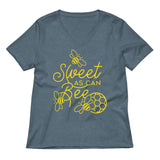 Sweet As Can Bee Women's V-Neck Tee