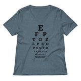 Too Close Eye Chart Women's V-Neck Tee