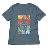 The Queen Of Books Women's V-Neck Tee