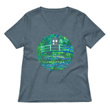 Water Lilies Police Box Women's V-Neck Tee