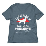 Dire Wolf Nature Preserve Women's V-Neck Tee