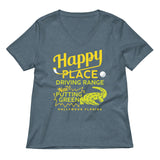 Happy Place Driving Range Women's V-Neck Tee