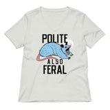 Polite Also Feral Women's V-Neck Tee
