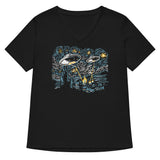 Starry Invasion Women's V-Neck Tee