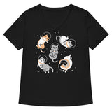 Cats In Space Women's V-Neck Tee
