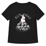 Run Away Women's V-Neck Tee