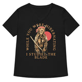 I Studied The Blade Women's V-Neck Tee
