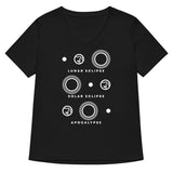 Lunar Eclipse Solar Eclipse Apocalypse Women's V-Neck Tee